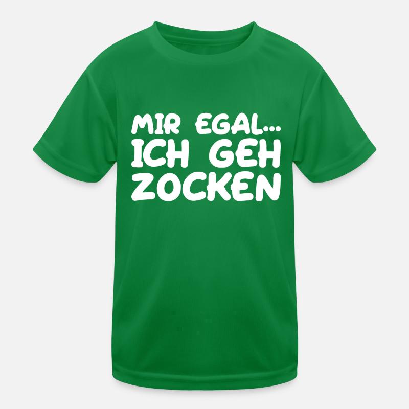 Mir Egal Ich Geh Zocken Kinder Funktions-T-Shirt