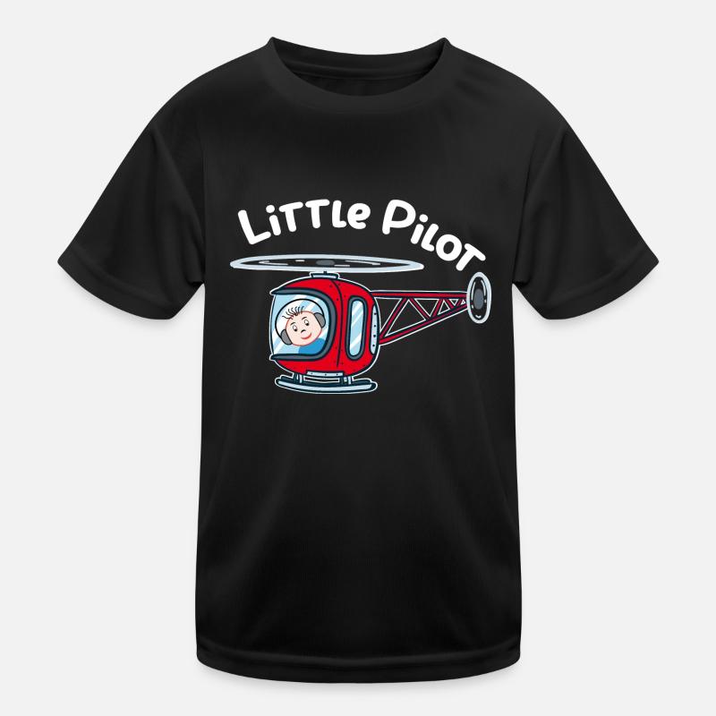 Kleiner Helipilot Hubschrauberpilot Kinder Funktions-T-Shirt