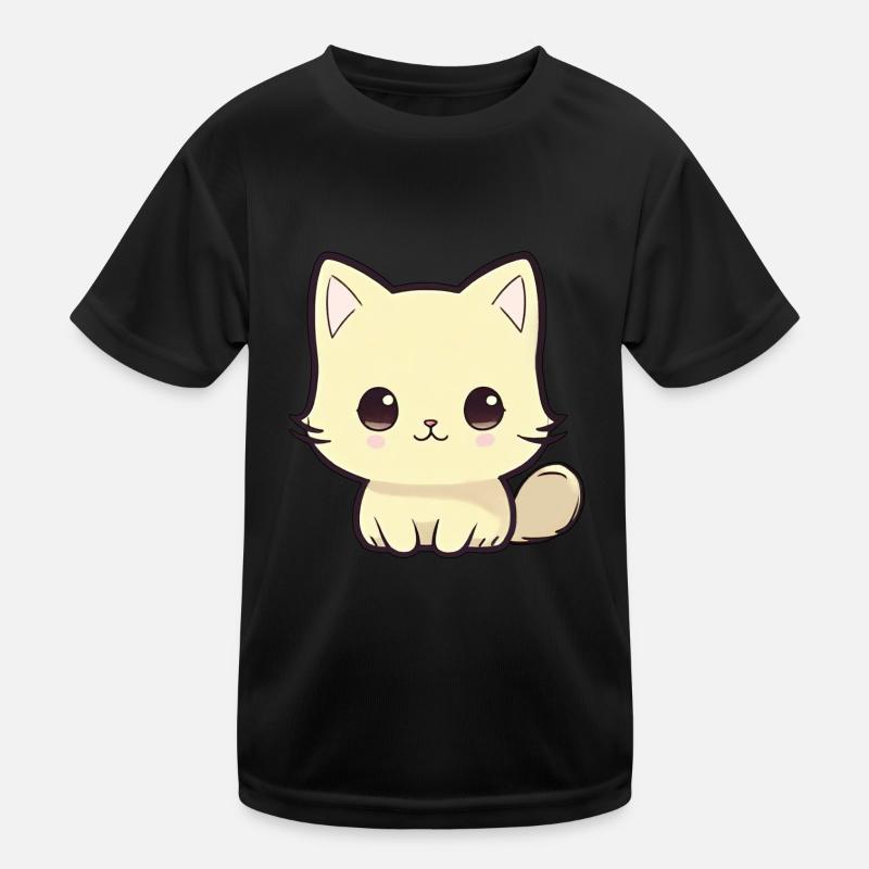 Chibi-Katze Kinder Funktions-T-Shirt