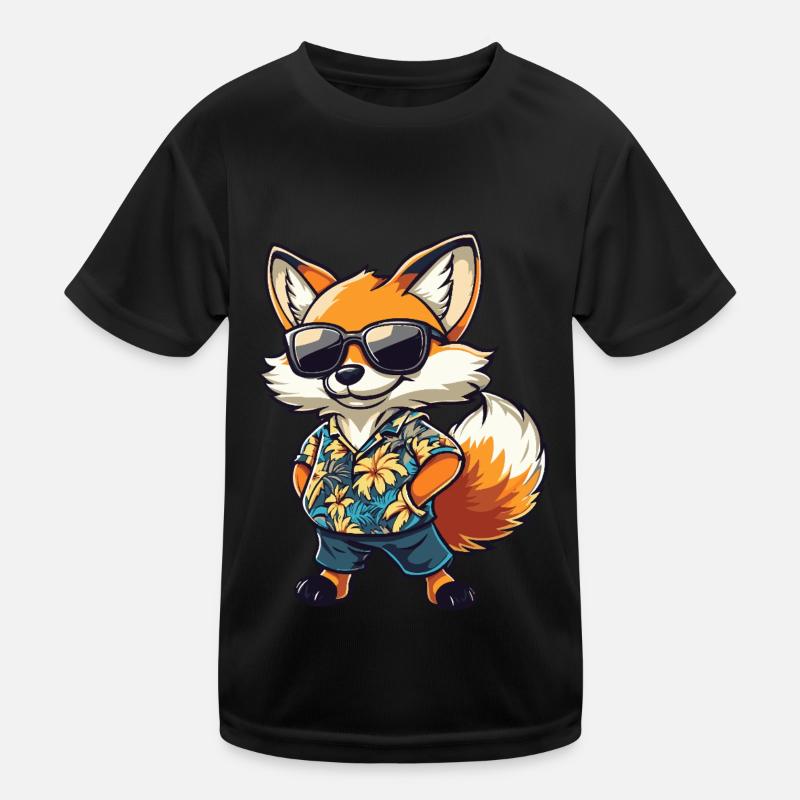 Fox Comic Funny Summer Kids Functional T-Shirt