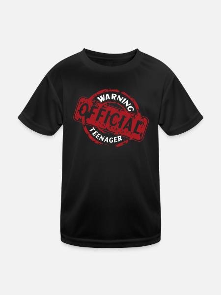 Une écriture cool qui avertit les adolescents officiels - T-shirt sport Enfant - noir - Devant
