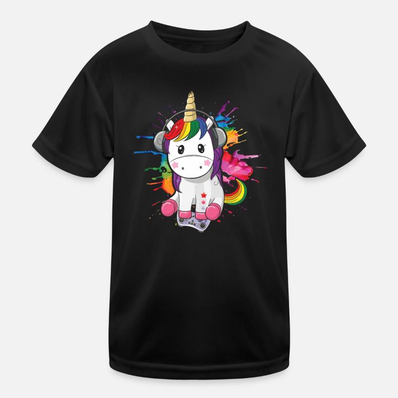 Play Controller Gaming Unicorn Controller Kinder Funktions-T-Shirt