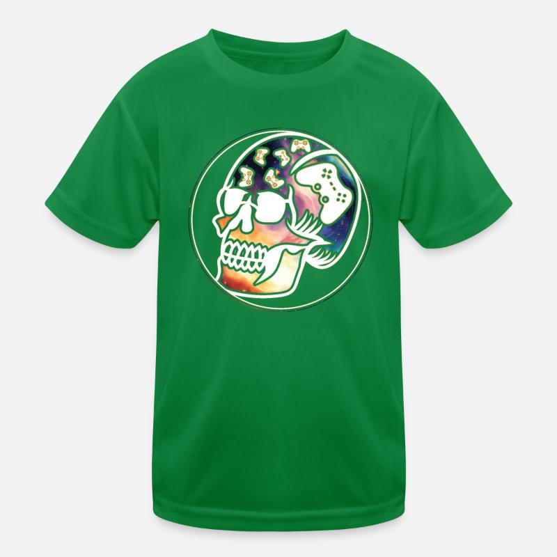 Play Controller Gaming Skull Controller Kids Functional T-Shirt