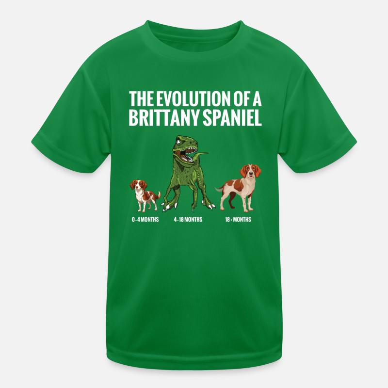 The evolution of a Breton spaniel dog Kids Functional T-Shirt