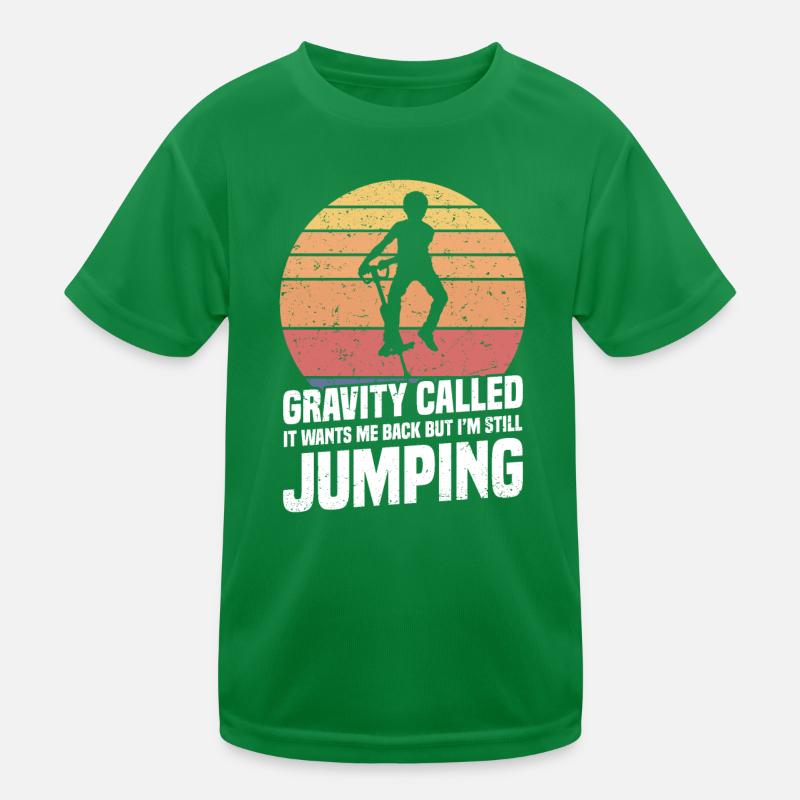 Pogo Stick: Gravity has called it, it Kids Functional T-Shirt