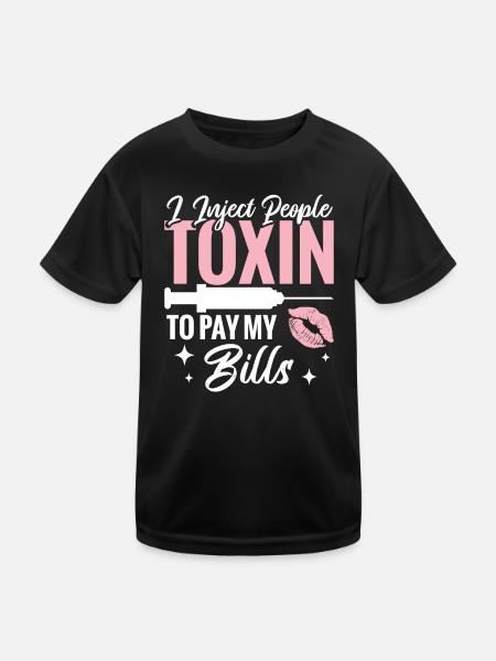 Cosmetic Nurse I Inject People - Kids Functional T-Shirt - black - Front