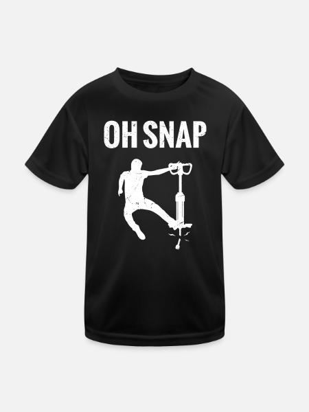 Pogo Stick Oh Snap - Kinder Funktions-T-Shirt - Schwarz - Vorne