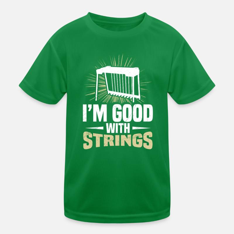 Ich Bin Gut Mit Saiten Kinder Funktions-T-Shirt
