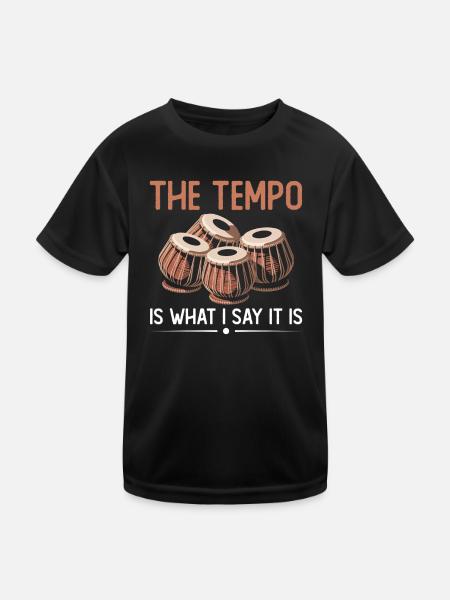 Das Tempo Ist Das, Was Ich Sage, Es Ist - Kinder Funktions-T-Shirt - Schwarz - Vorne