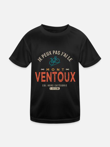 je peux pas j ai mont ventoux cadeau vélo cycliste - T-shirt sport Enfant - noir