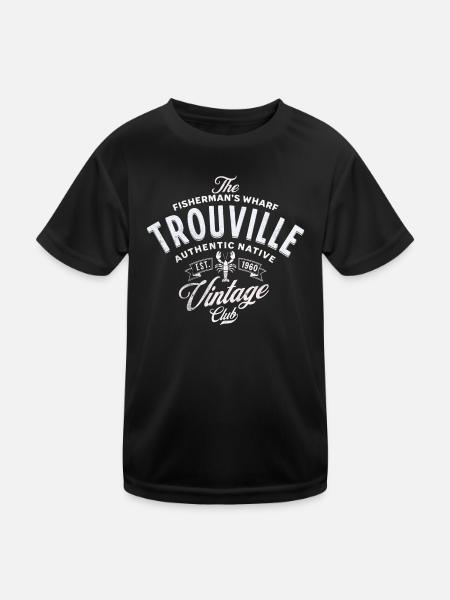 The Trouville fisherman s wharf - Kids Functional T-Shirt - black - Front