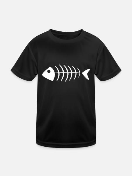 Poisson - T-shirt sport Enfant - noir - Devant