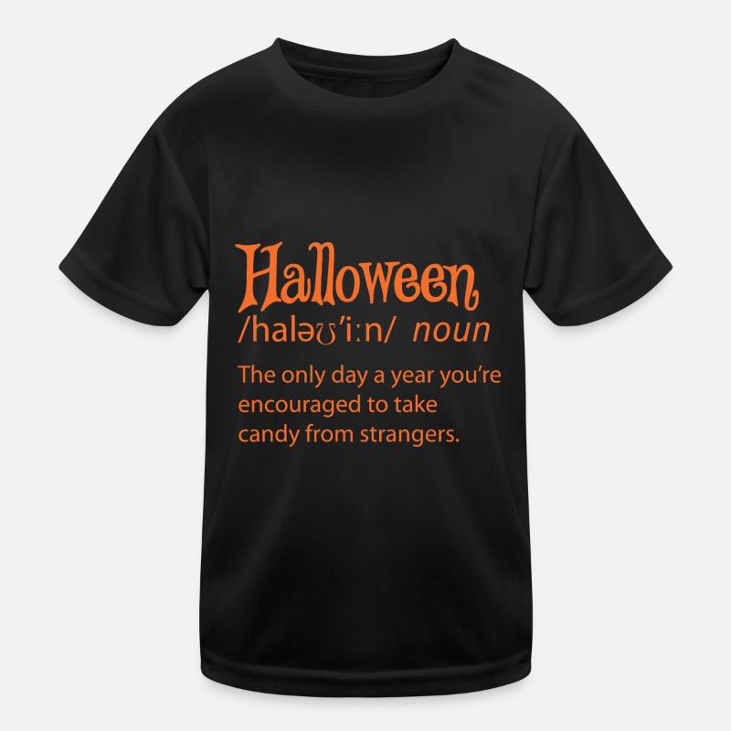 Halloween Funny Dictionary Definition Kids Functional T-Shirt