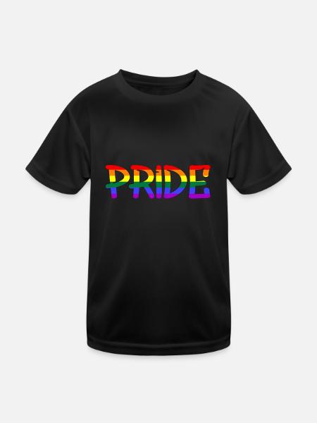 Pride, LGBT Spruch Geschenk Pride Rechte - Kinder Funktions-T-Shirt - Schwarz - Vorne