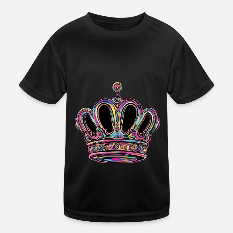 Krone Bunt Kinder Funktions-T-Shirt