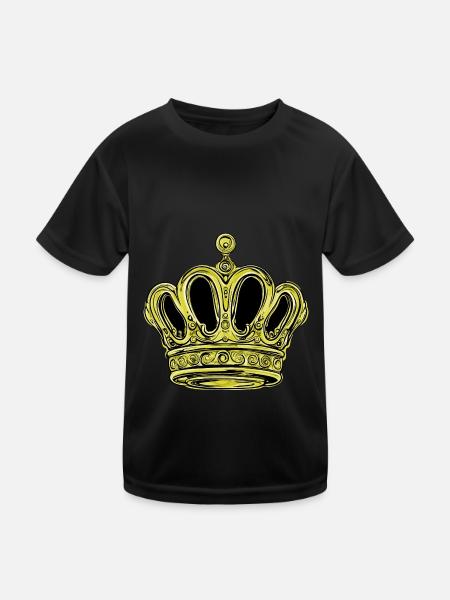 Krone Design - Kids Functional T-Shirt - black - Front