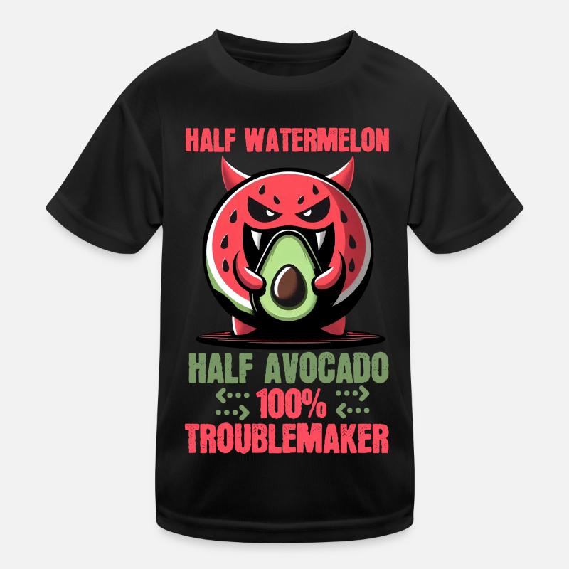 Mi-pastèque, mi-avocat, tous les ennuis ! T-shirt sport Enfant