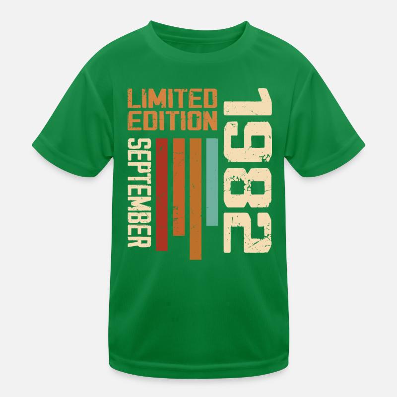 September 1982 Original Birthday Gift Idea Kids Functional T-Shirt