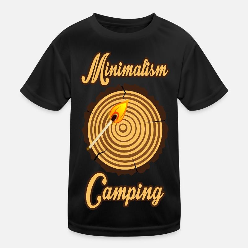 Camping Minimal Kinder Funktions-T-Shirt