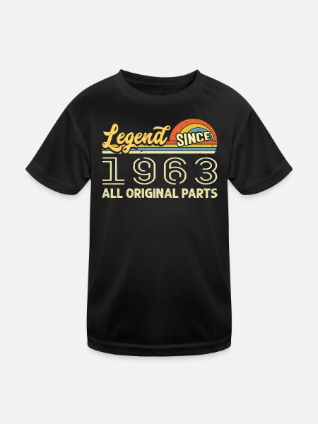 Legendary since 1963 Birthday 1963 Born 1963 - Kids Functional T-Shirt - black - Front