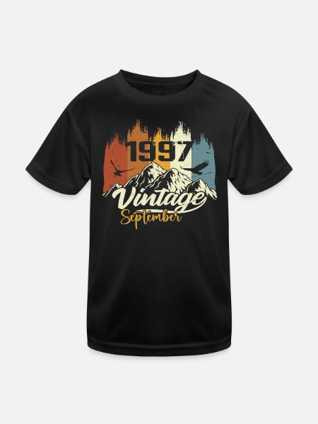 Legends Were Born In September 1997 Vintage 1997 - Kids Functional T-Shirt - black - Front