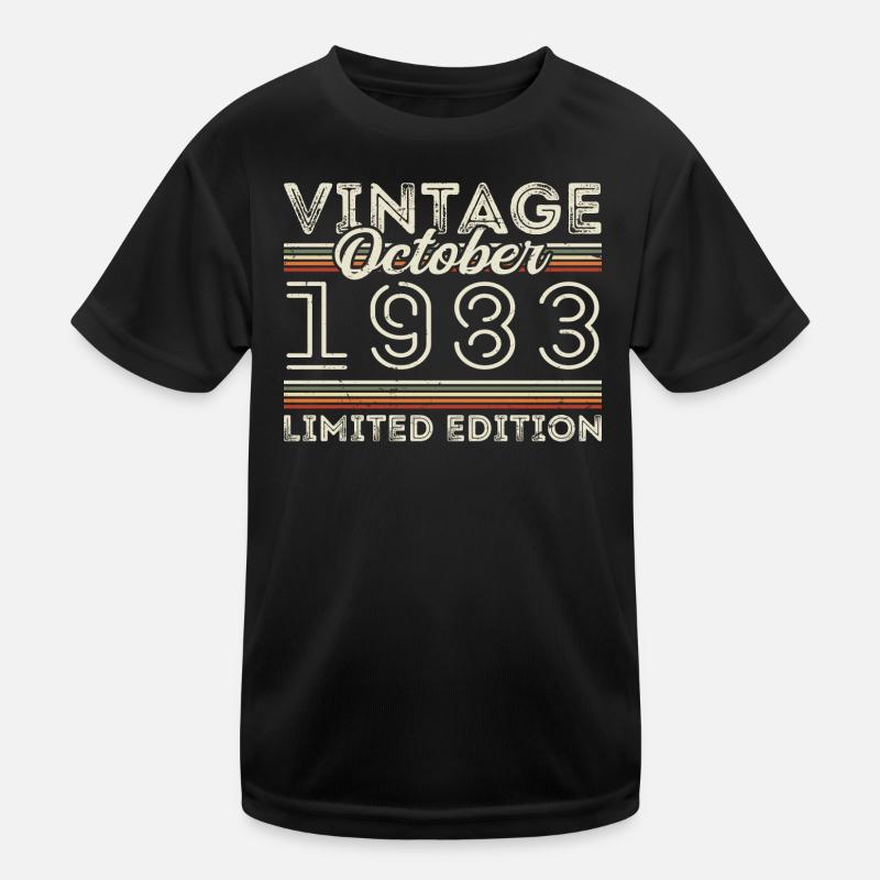 Oktober 1983 Geburtstag October 1983 Birthday Gift Kinder Funktions-T-Shirt