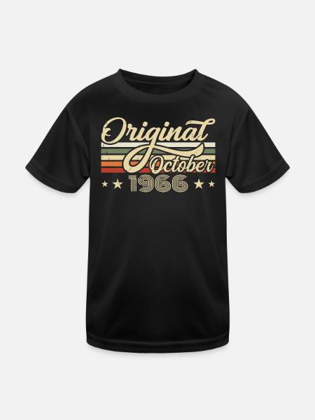 Octobre 1966 Anniversaire en Octobre - Octobre 1966 - T-shirt sport Enfant - noir - Devant