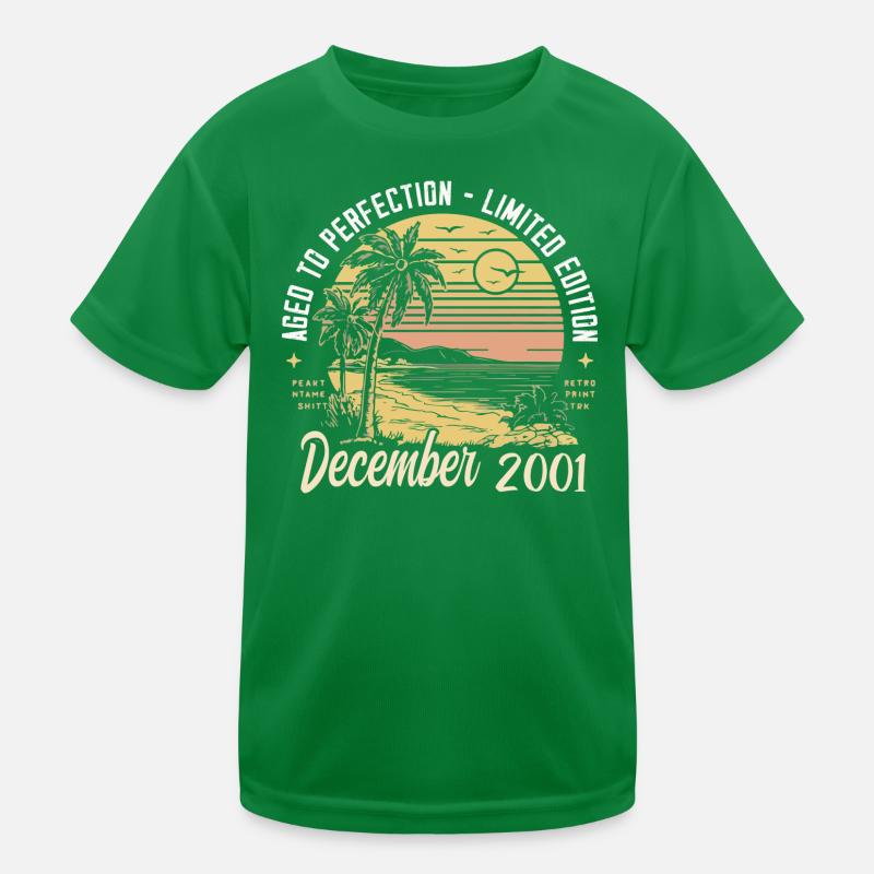 Dezember 2001 Geburtstagsgeschenk Dezember 2001 Kinder Funktions-T-Shirt
