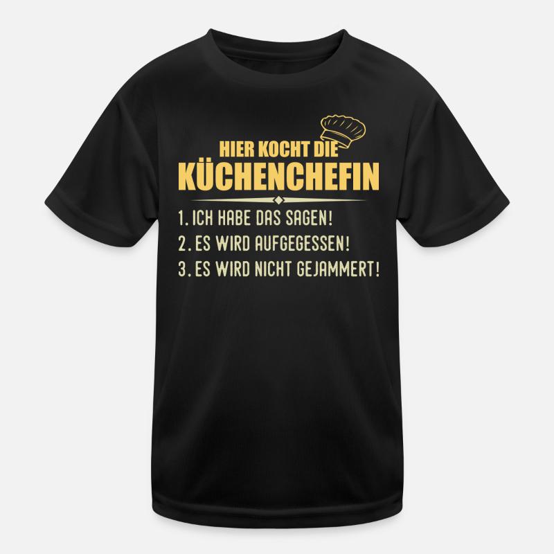 Kochen Lustiges Köchin Küchenchefin Geschenk Kinder Funktions-T-Shirt