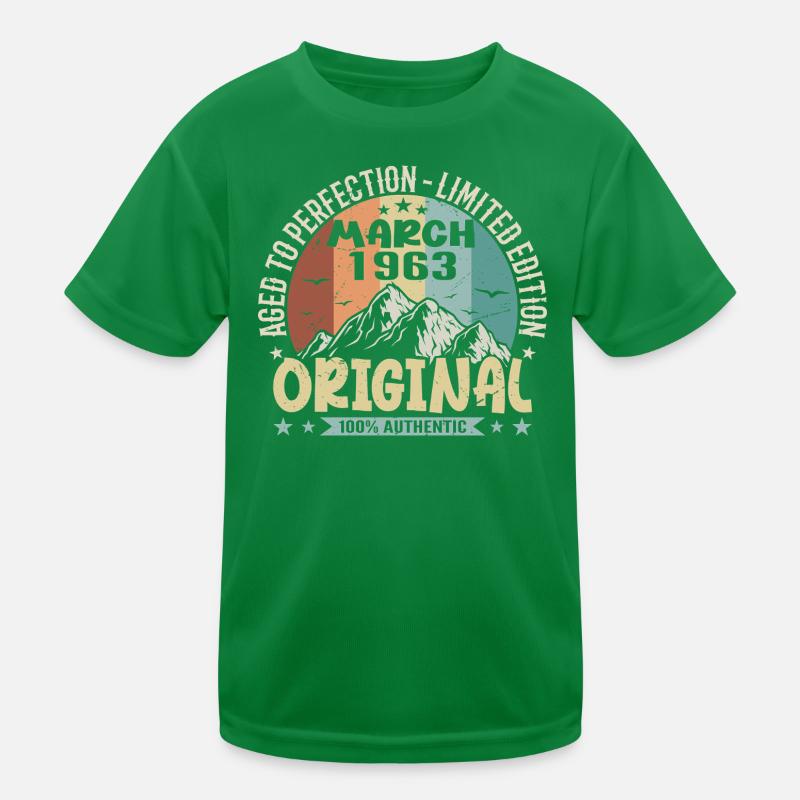 62. Geburtstag Jubiläum märz 1963, march 1963 Kinder Funktions-T-Shirt