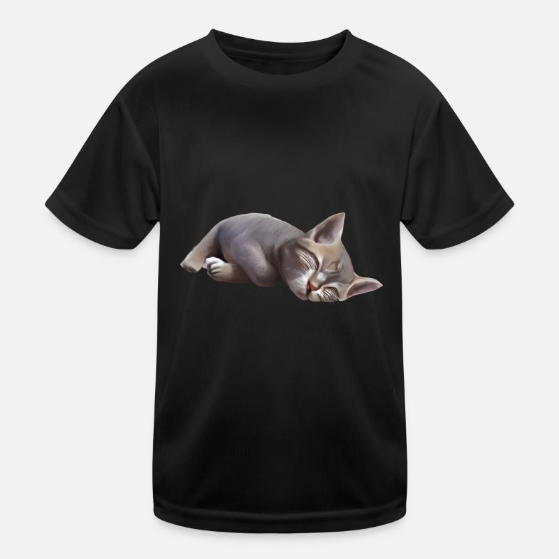 Chat endormi T-shirt sport Enfant