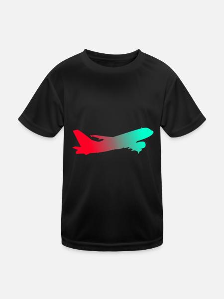 Avion - T-shirt sport Enfant - noir - Devant