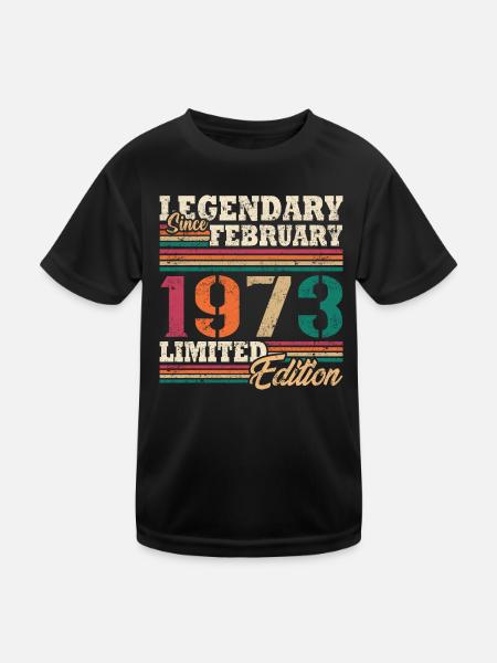 Legendary February 1973 limited edition - Kids Functional T-Shirt - black - Front