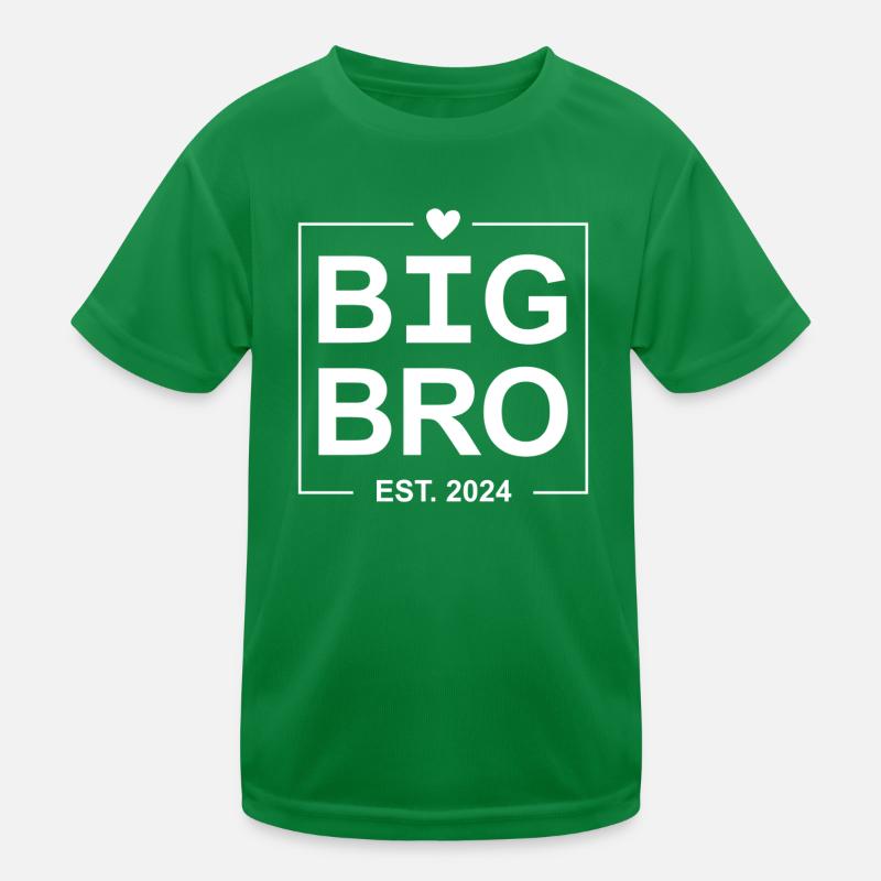 Big Bro Est 2024 Kids Functional T-Shirt