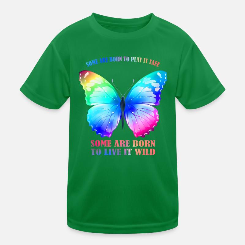 Butterfly Rainbow - Regenbogen Schmetterling Grafik Kinder Funktions-T-Shirt