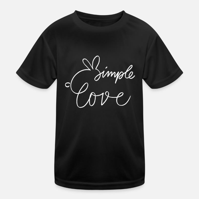 Rabbit Simple Love I Love Bunnies Kids Functional T-Shirt
