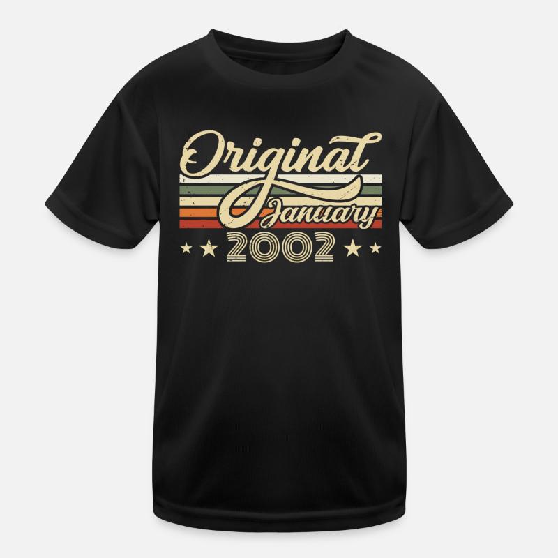 Birthday January 2002 January Born in January Kids Functional T-Shirt