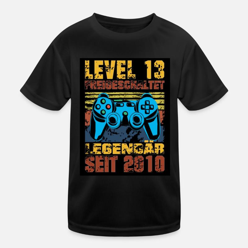 LEVEL 13, 13 Geburtstag, Legendär seit 2010 Kinder Funktions-T-Shirt