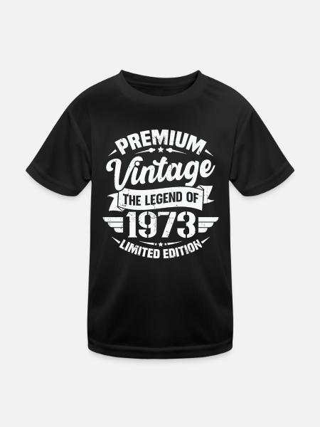 Jahrgang 1973 Limited Edition - Kinder Funktions-T-Shirt - Schwarz - Vorne