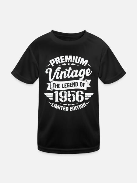 Vintage 1956 Édition Limitée - T-shirt sport Enfant - noir - Devant