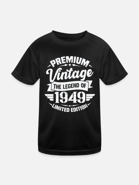 Vintage 1949 Limited Edition - Kids Functional T-Shirt - black - Front