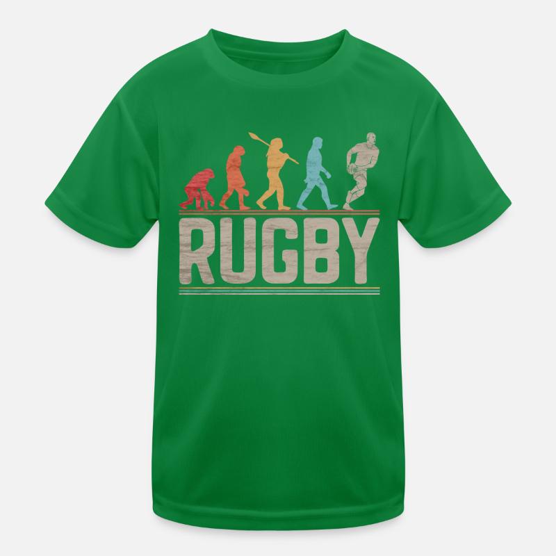 Evolution Man Rugby Fun pour les joueurs de rugby T-shirt sport Enfant