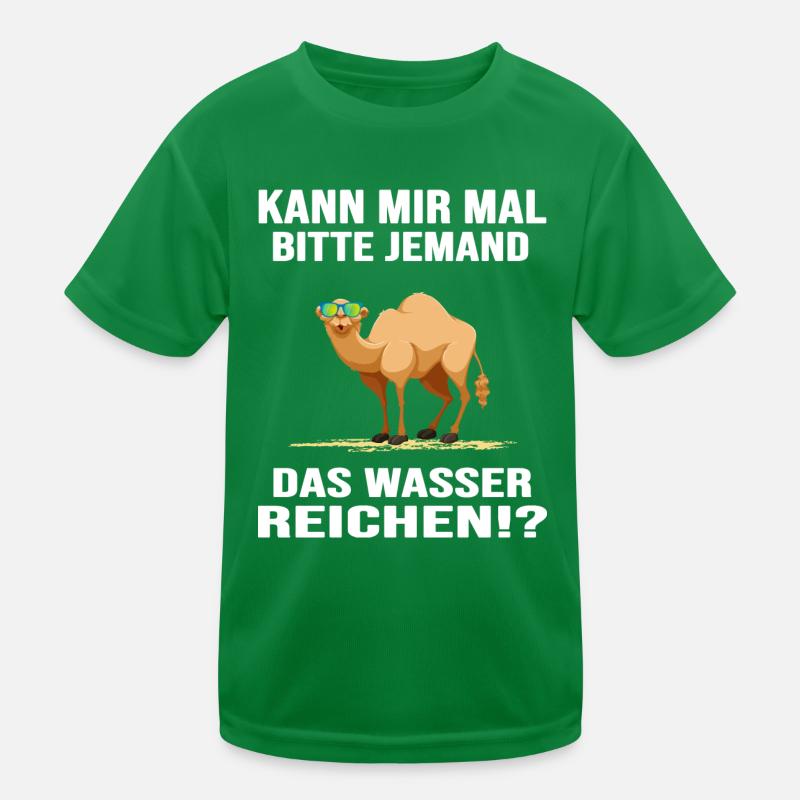 Wüste Wüstenurlaub Kamel "das Wasser reichen" Kinder Funktions-T-Shirt