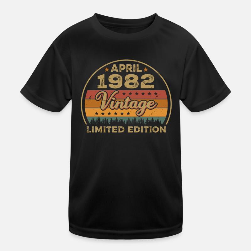April 1982, Geburtstag April 1982, gift April 1982 Kinder Funktions-T-Shirt
