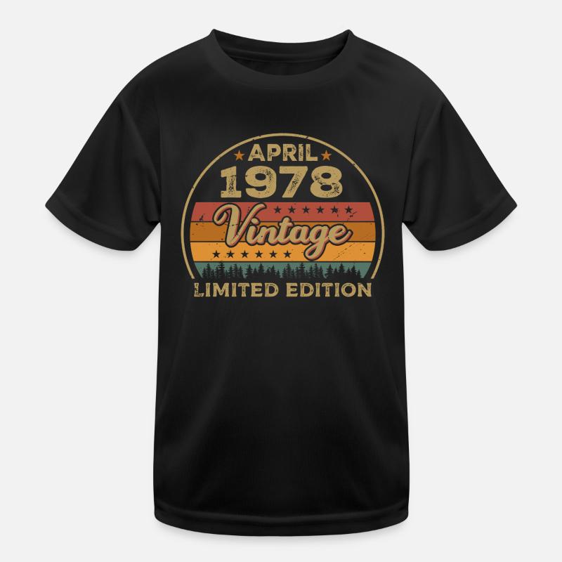 April 1978, Geburtstag April 1978, gift April 1978 Kinder Funktions-T-Shirt