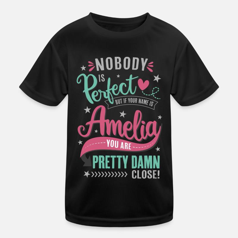 Amelia Name Namenstag Spruch Geschenk Mädchen Kinder Funktions-T-Shirt