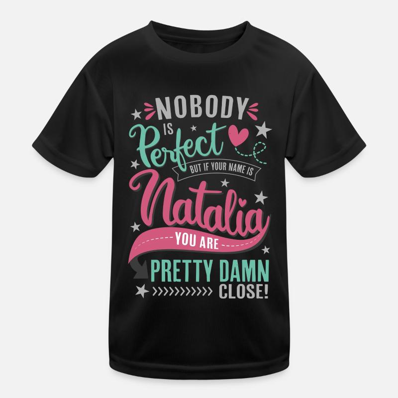 Natalia nome - nessuno è perfetto - onomastico Maglietta sportiva per bambini