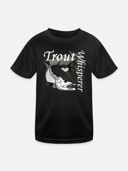 Trout Whisperer - Kids Functional T-Shirt - black - Front