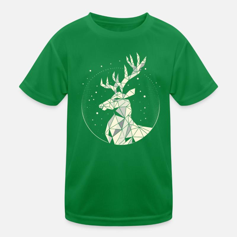 Hirsch Geweih Vektor Polygon Logo Kinder Funktions-T-Shirt