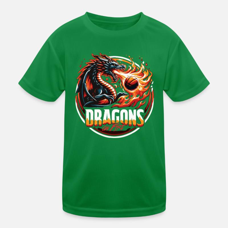 Basket-ball Dragons on Fire T-shirt sport Enfant
